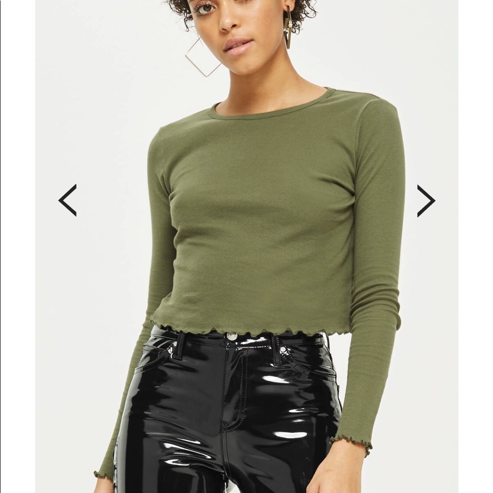 Long sleeve green blouse